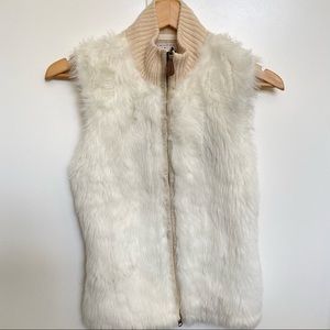 Roots faux fur/wool/suede vest, size Small, NWOT